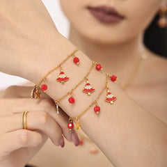 Garnet Christmas Tree Necklace, Bracelet or Earrings