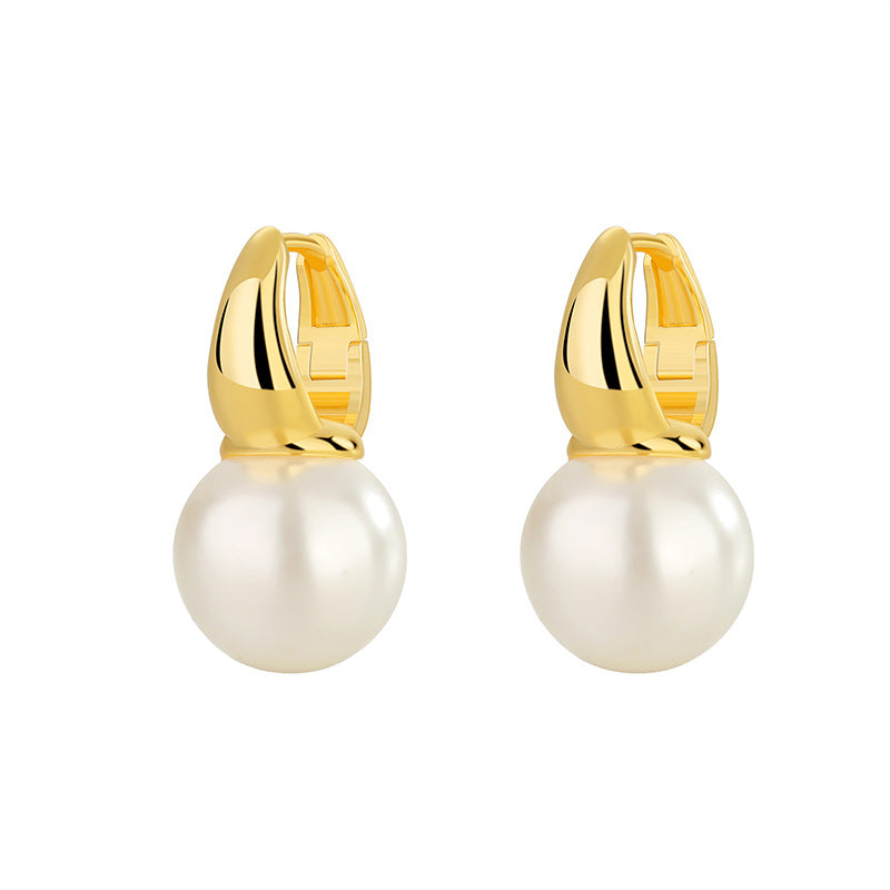 Daphne Vintage-Inspired Pearl Stud Earrings No. 392187