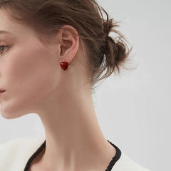 Camille Vintage-Inspired Heart Stud Earrings No. 767931