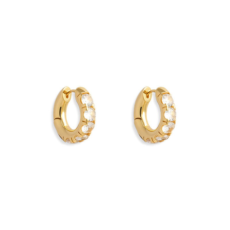 Nicolette Vintage-Inspired Pavé Hoop Earrings