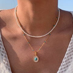 Marielle Vintage-Inspired Turquoise Layered Necklace