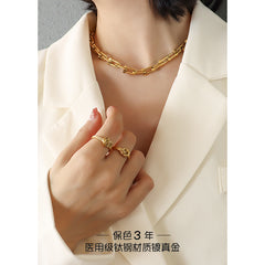 Knot-Motif Stainless Steel Ring