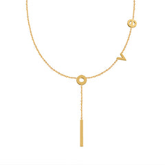 18K Gold-Plated Lettering Y-Necklace