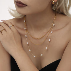 Freshwater Pearl Station Necklace