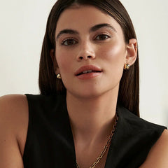 Camille Vintage-Inspired Oval Huggie Earrings