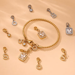 Cubic Zirconia Charm Rope Cuff or Pendant