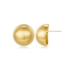 Marielle Brushed Round Stud Earrings