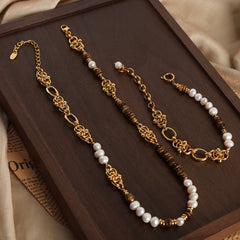 Tiger Eye and Freshwater Pearl Jewelry Separates