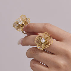 Cubic Zirconia Flower Tassel Jewelry