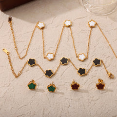 Color Four-Petal Flower Jewelry