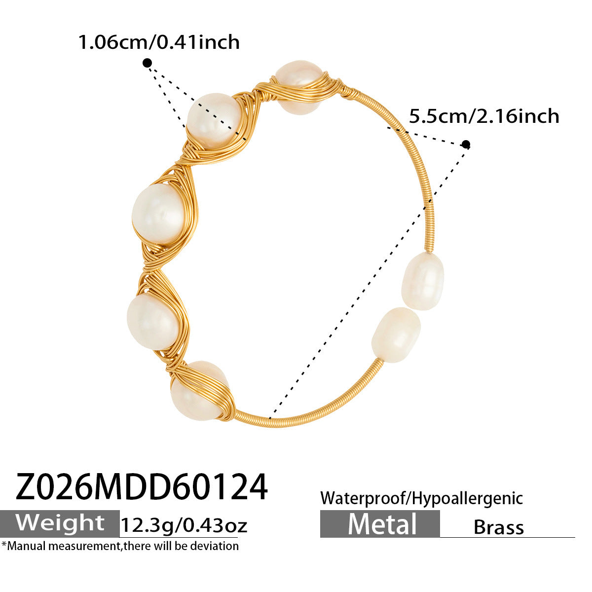 Freshwater Pearl Open Cuff Bracelets