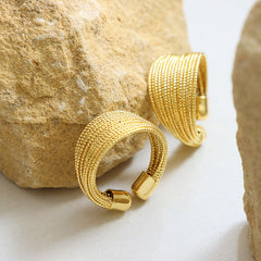 Multi-Line Open Band Ring