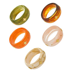 Starburst Accent Color Resin Bangle