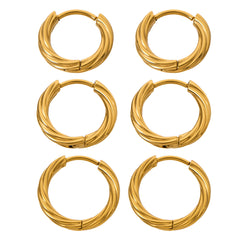 Twisted Rope Hoop Earrings