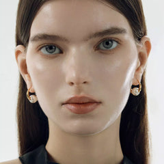 Nicolette Vintage-Inspired Pearl Round Stud Earrings
