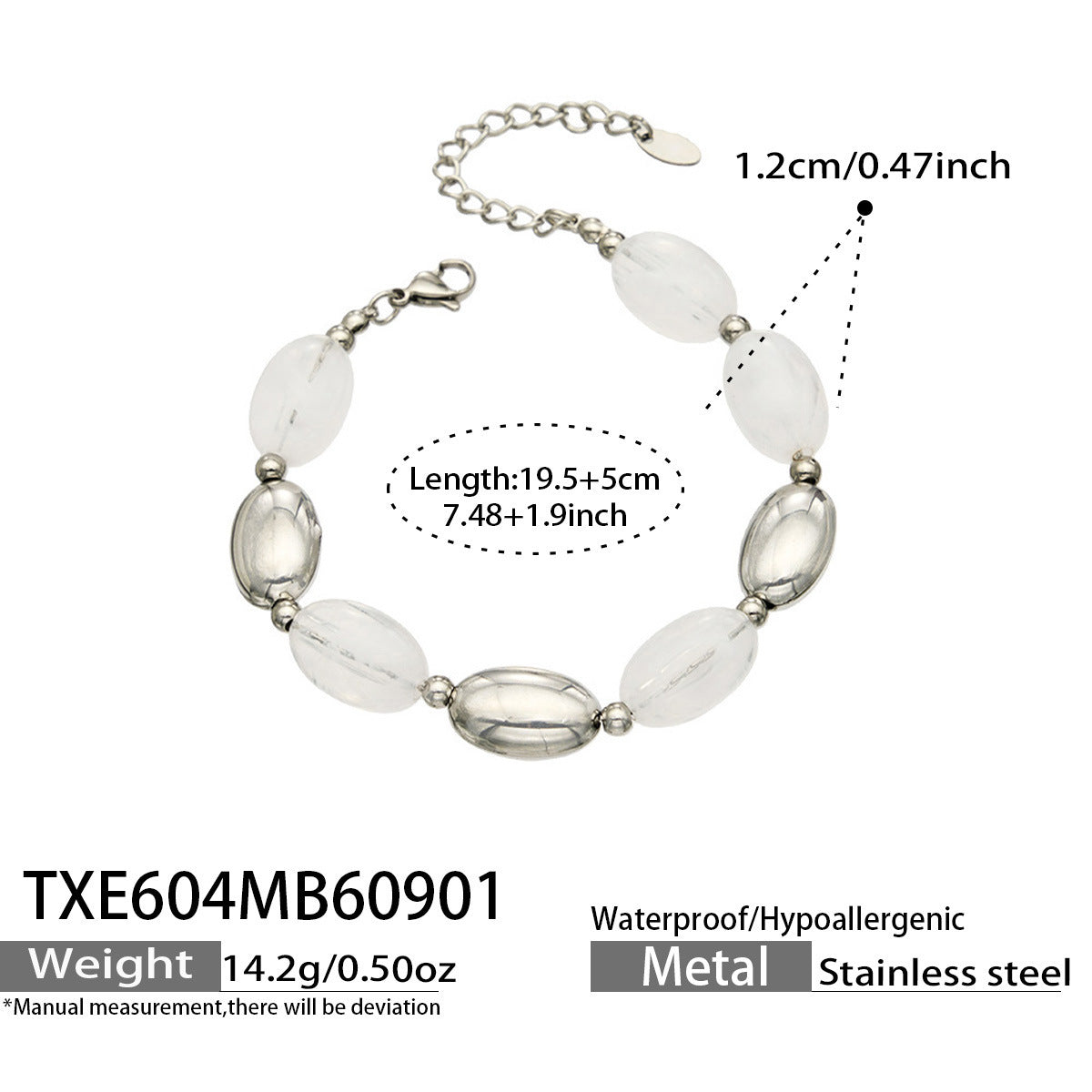 Color Resin Oval Chain Jewelry