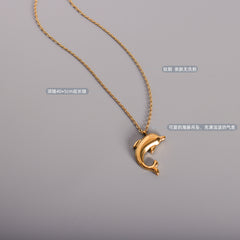18K Gold-Plated Dolphin Pendant Necklace