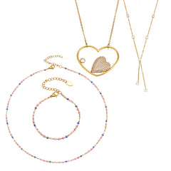 18K Gold-Plated Heart Accent Jewelry