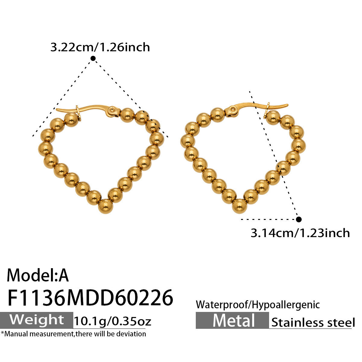 Beaded Geometric Hoop Earrings