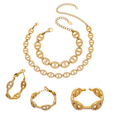 Cubic Zirconia Oval Link Jewelry
