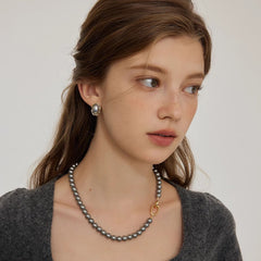 Daphne Vintage-Inspired Pearl Choker Necklace No. 731067