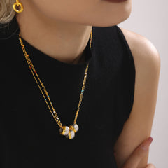 LOVE Accent Layered Bead Necklace
