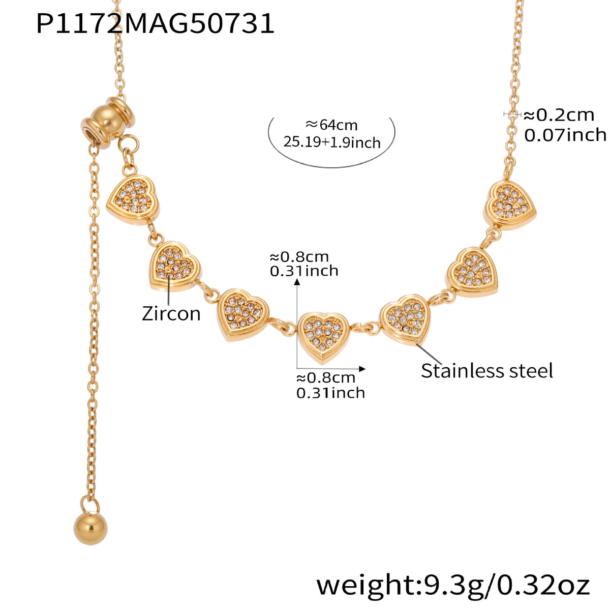 Sparkling Heart Y Necklace or Star Pendant Necklace