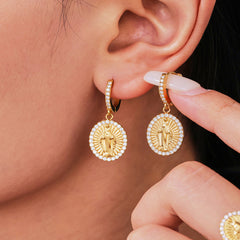 Oval Portrait-Relief Ring or Drop Earrings