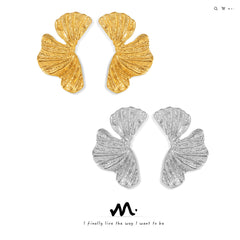 Textured Petal Stud Earrings