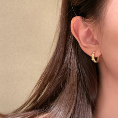 Nadine Snake Huggie Earrings