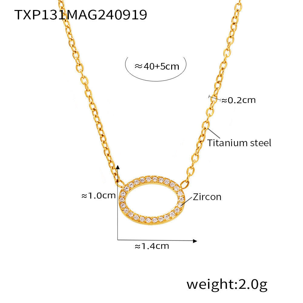 Cubic Zirconia Circle Necklace, Bracelet & Ring