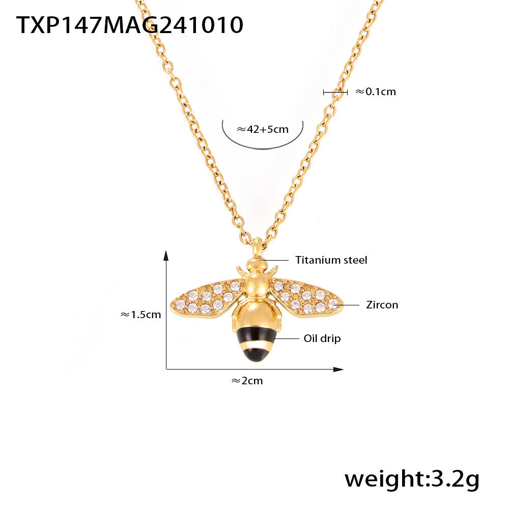 Enamel Bee Jewelry and Layering Chain Designs