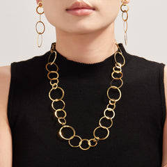 Gold-Tone Interlocking Circle Jewelry