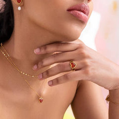 Nadine Pearl Heart Stud Earrings