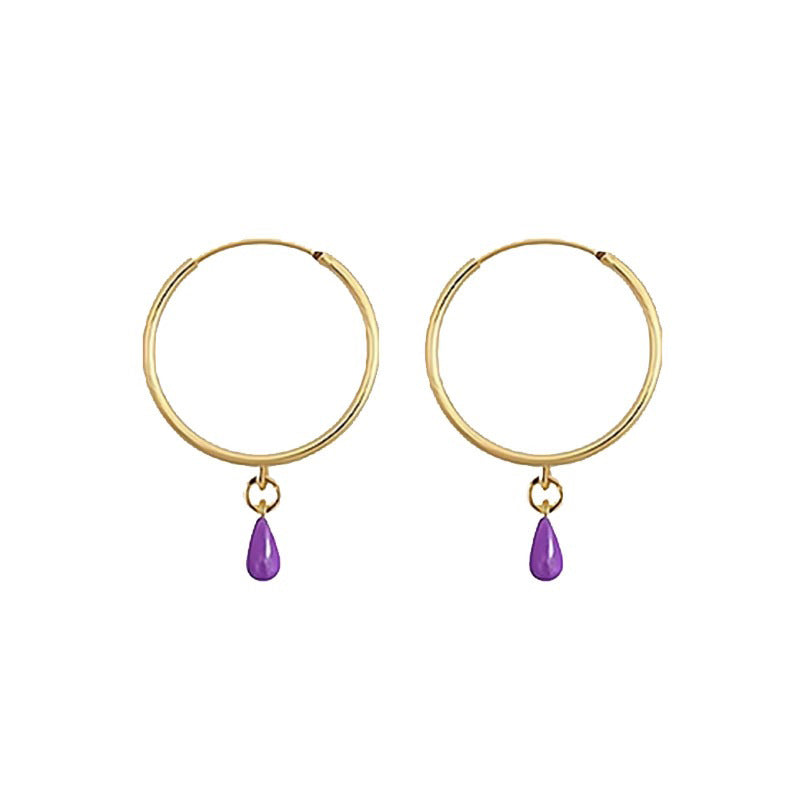 Nicolette Teardrop Hoop Earrings