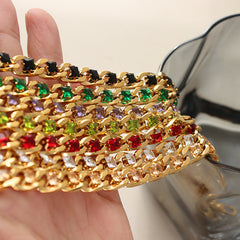 Color Cubic Zirconia Necklace Bracelet and Earrings