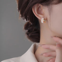 Camille Vintage-Inspired Pearl Stud Earrings No. 157371