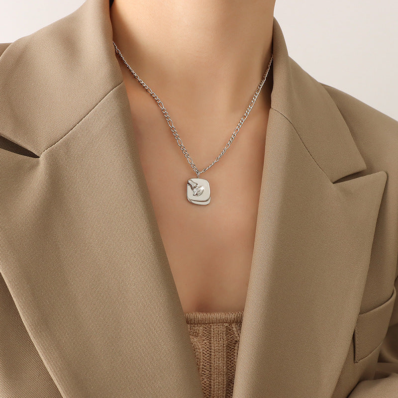 18K Gold-Plated Figure or Tag Pendant Necklace
