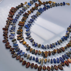 Lapis & Natural Stone Beaded Necklaces