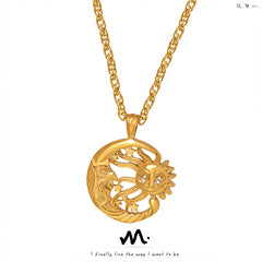 Celestial Openwork Pendant Necklace