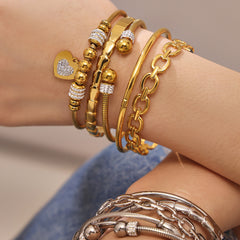 Gold-Tone Slim Cuff and Bangle Designs