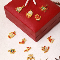 Cubic Zirconia Christmas Charm Pendant
