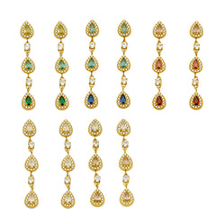 18K Gold-Plated Cubic Zirconia Teardrop Earrings