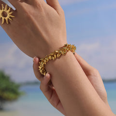 Heart Charm Link Bracelet