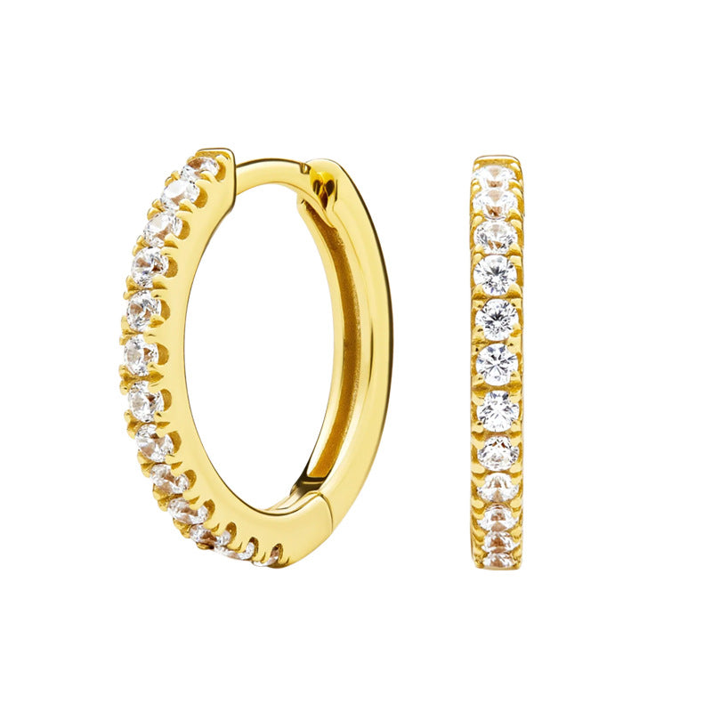 Camille Dainty Pavé Hoop Earrings
