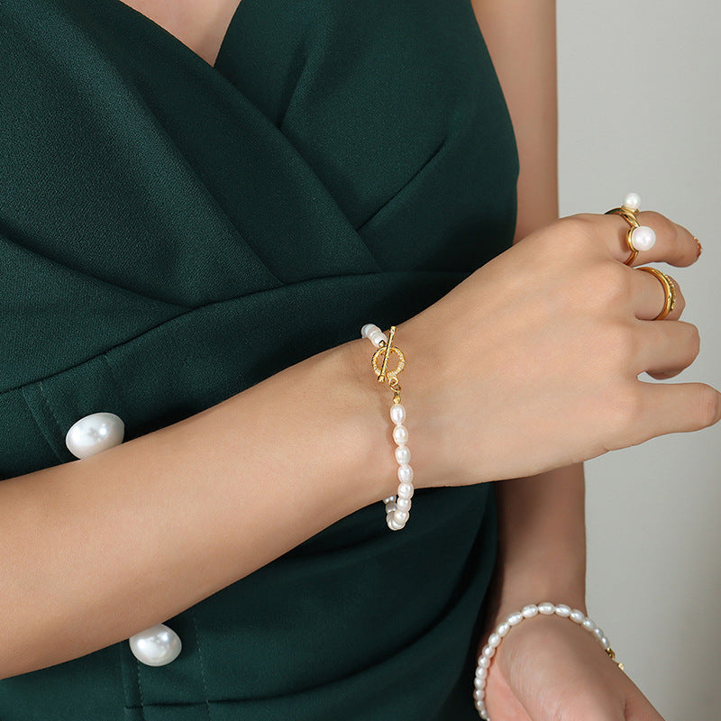 Freshwater Pearl Toggle Necklace & Bracelet