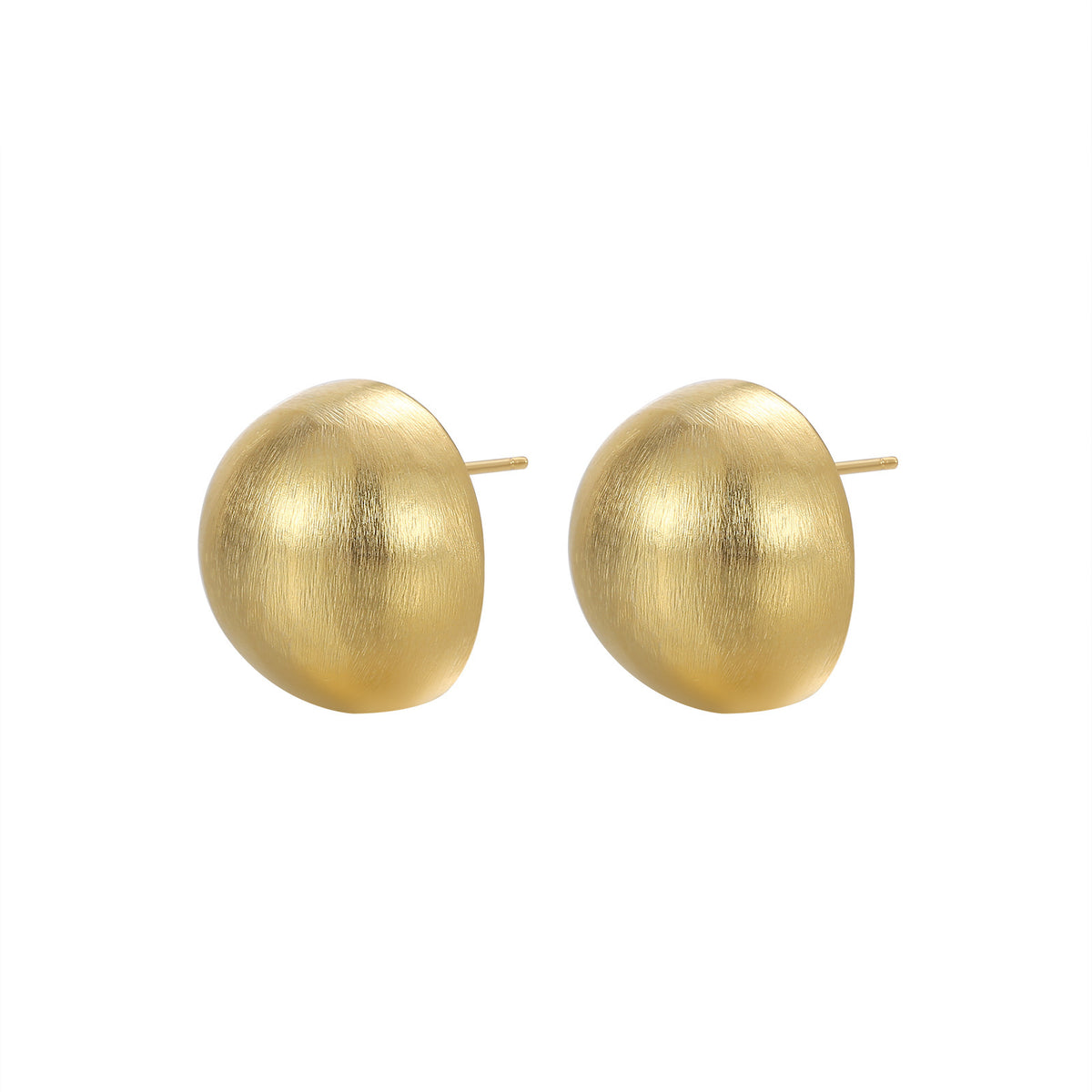Marielle Brushed Sphere Stud Earrings