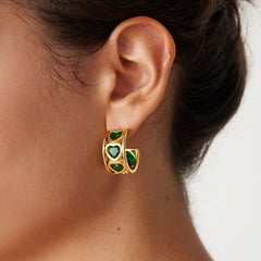 Nadine Heart Stud Earrings