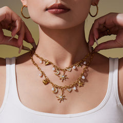 Celestial Charm Necklace and Bracelet