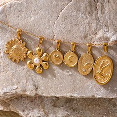 18K Gold-Plated Sculptural Pendant Charm